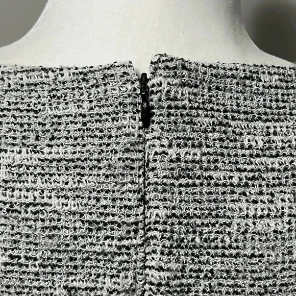 Karl Lagerfeld Paris Tweed Peplum Sleeve Midi Dress - Picture 8 of 10